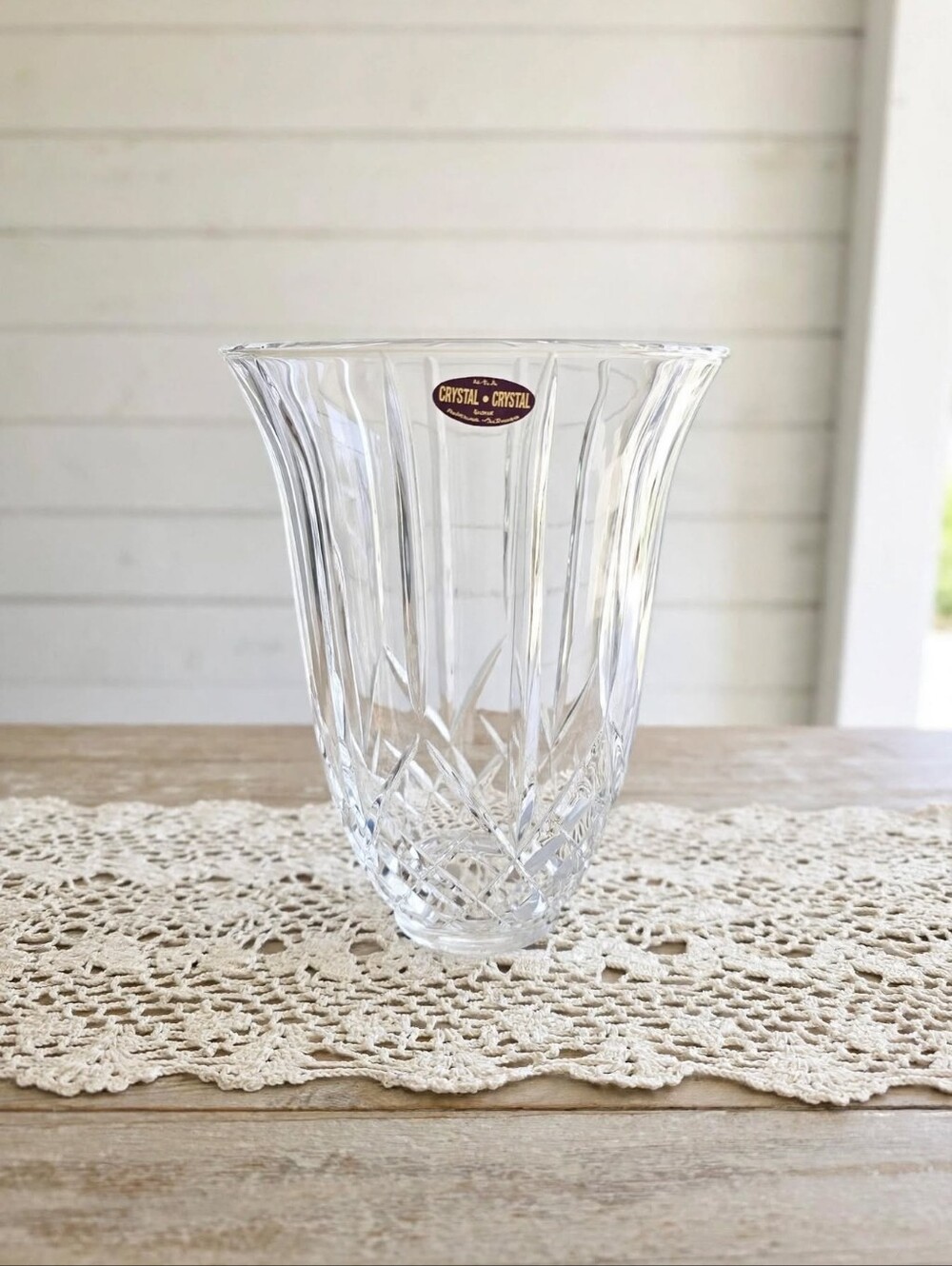 Vintage DePlomb Lead Crystal Light Shade